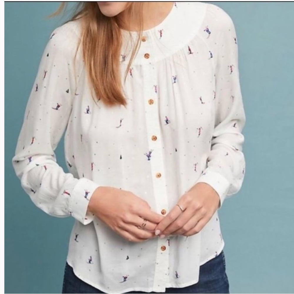 Conversations by Anthropologie 23 of 52 Skier Blouse - Size 12